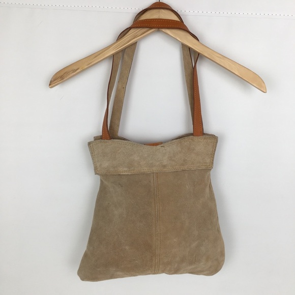 Vintage Mont-Abur Boho Tooled Leather Suede Shoulder Bag Purse Hippie Floral - Picture 6 of 15